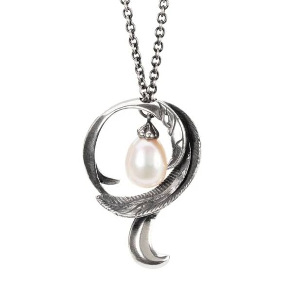 Trollbeads Freedom Feather Pendant Charm 925 Sterling Silver - Picture 1 of 2